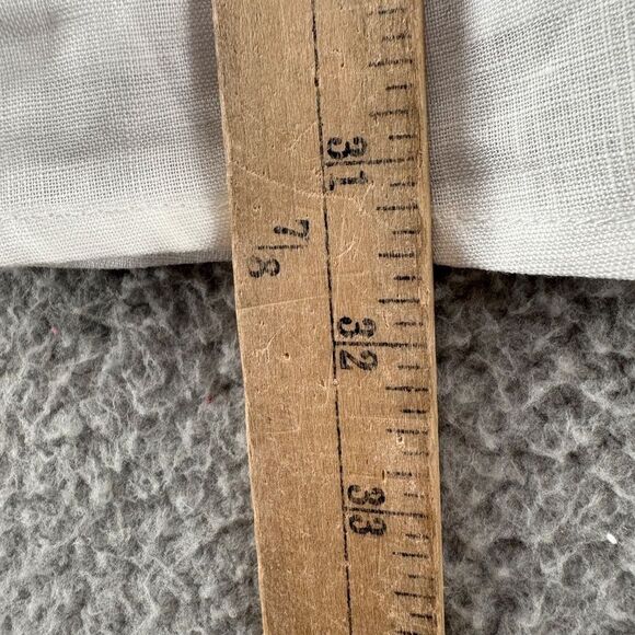 DISSH Linen Mini Dress size 2 Puff Sleeve square neck coastal - Picture 6 of 11